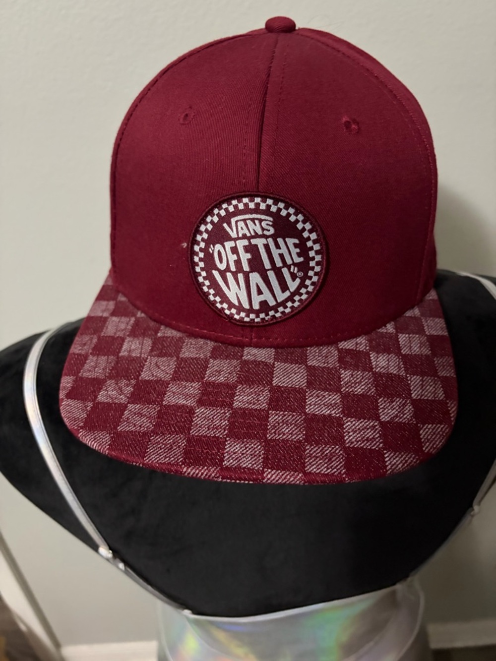 Vans Maroon Adjustable Snapback Cap